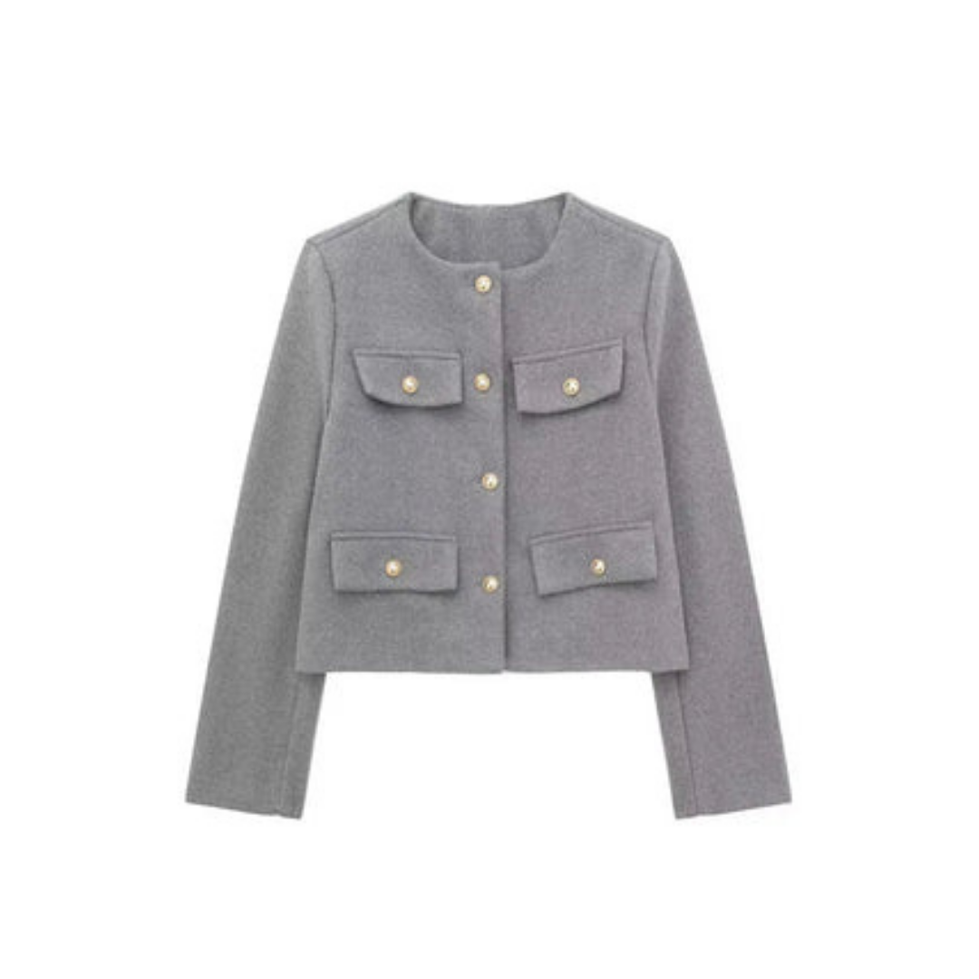 Stilzeits | Langarmjacke Vintage Knopfverschluss