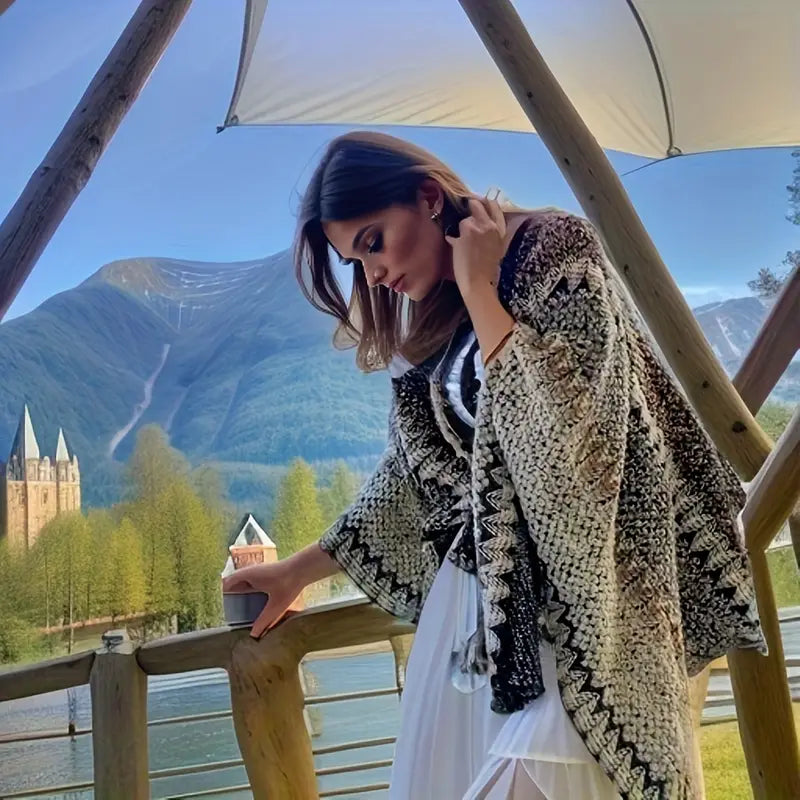 Stilzeits | Winter Poncho Strickschal