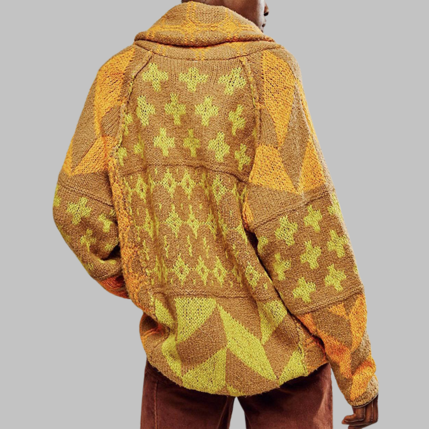 Stilzeits | Weiche Jacke mit Modernen Geometrischen Mustern