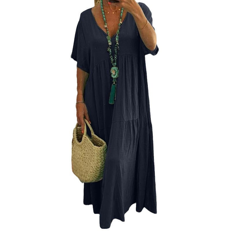 Großes, mehrfarbiges Kleid mit unregelmäßigem Schnitt von Fudus