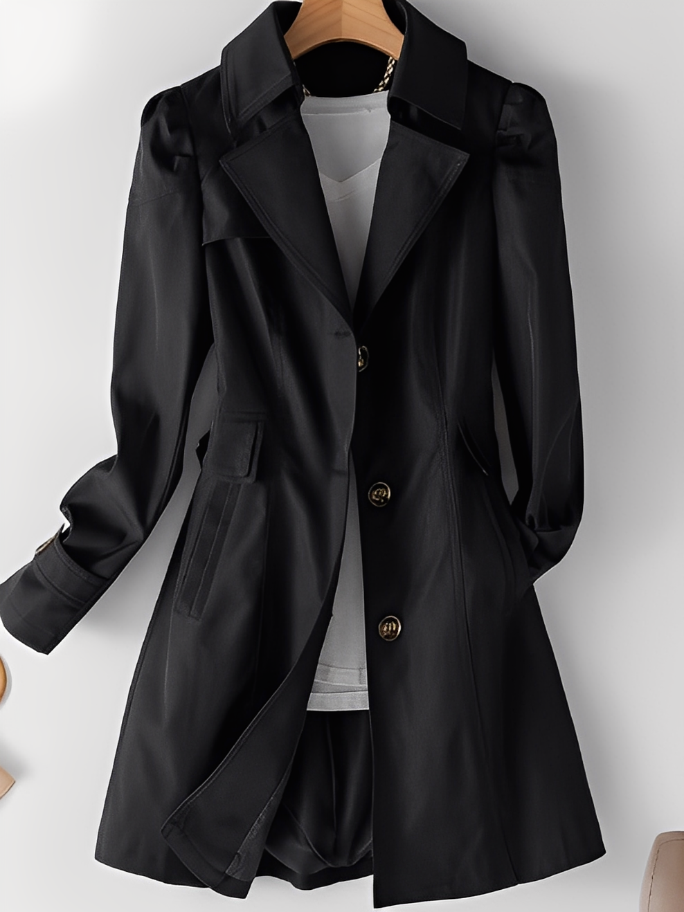 Stilzeits | Lässiger Cashmere-Trenchcoat für Frauen