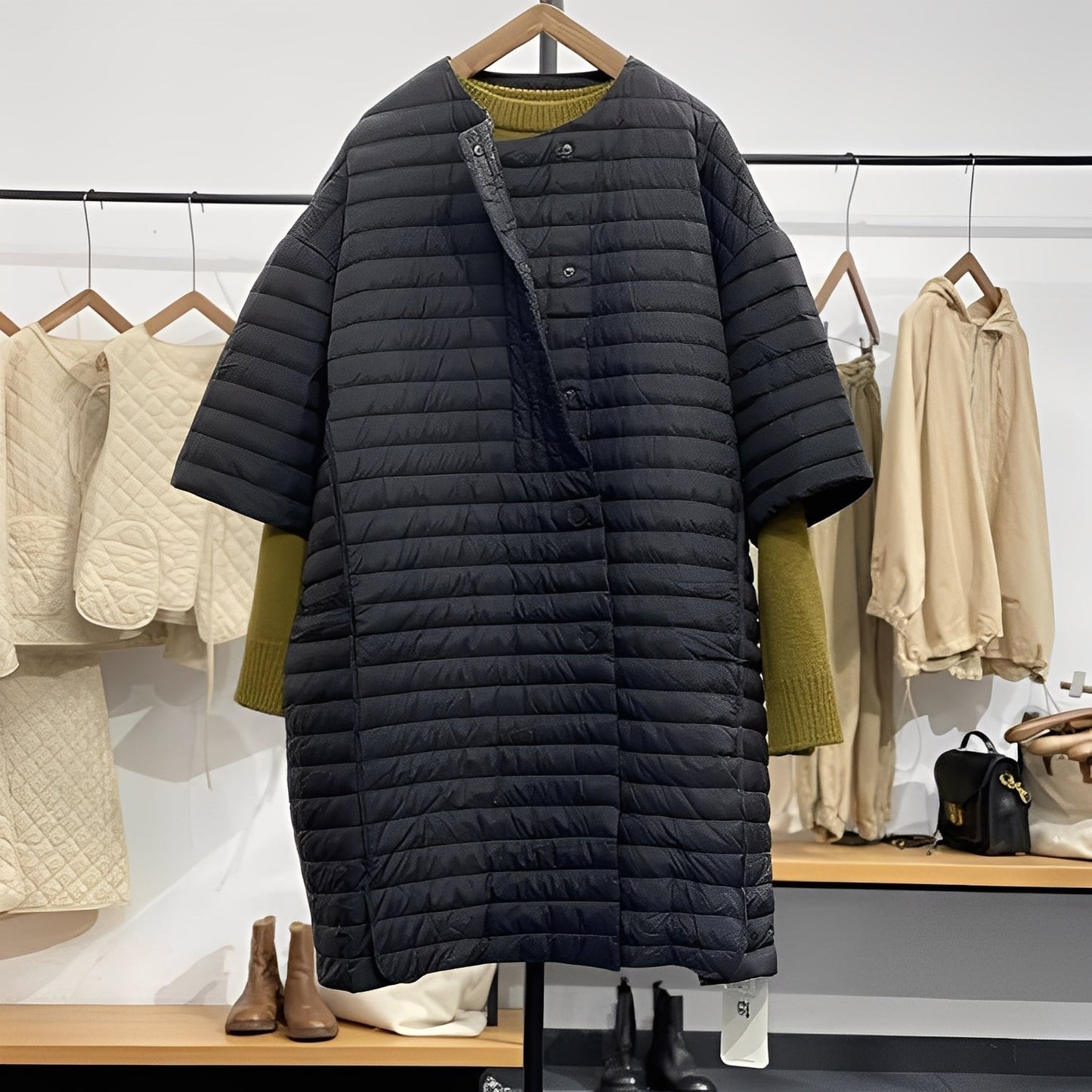 Stilzeits | Lässiger Übergroßer Mantel mit Knöpfen für Frauen