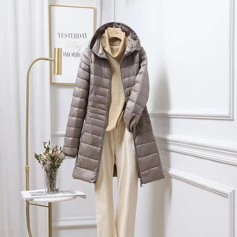 Damen Kapuzen Daunenjacke | Lang