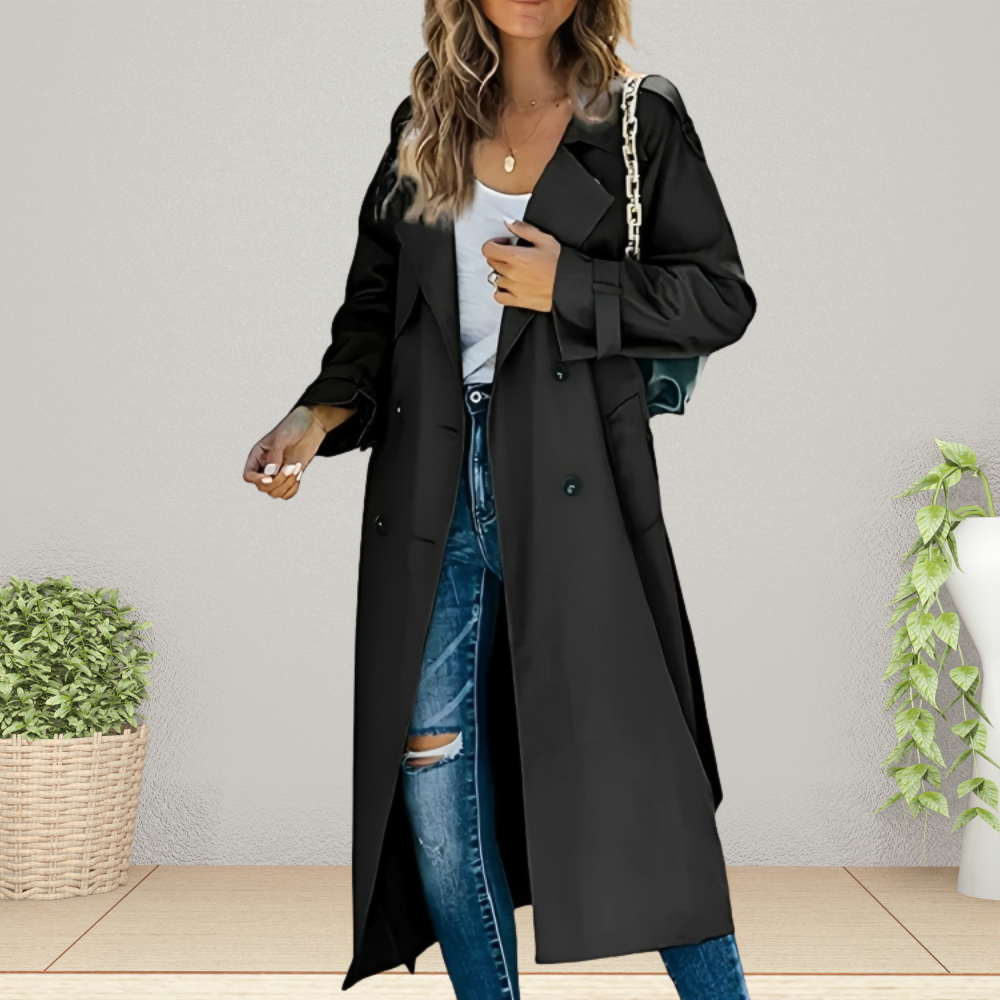 Damen Klassischer Trenchcoat - Zweireihiger Stil