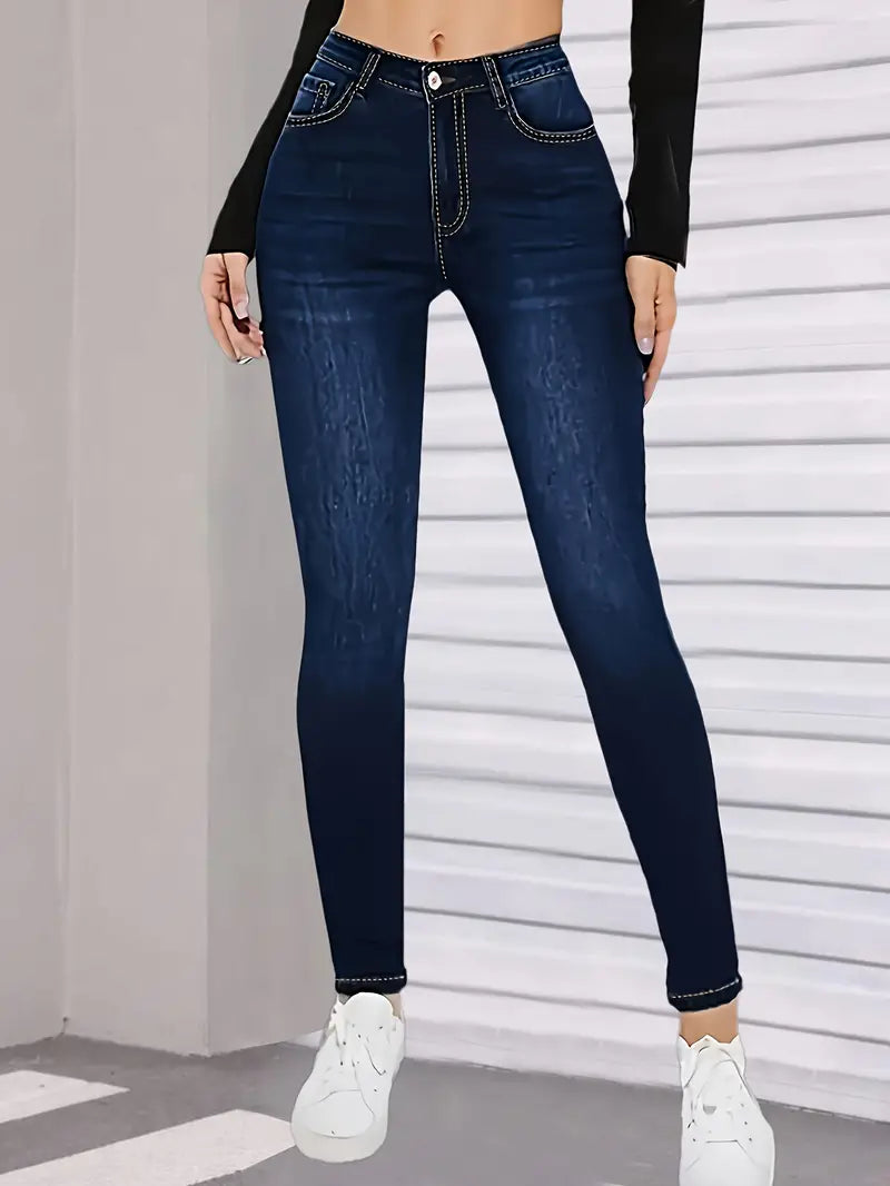Stretchy High-Waisted Skinny Jeans