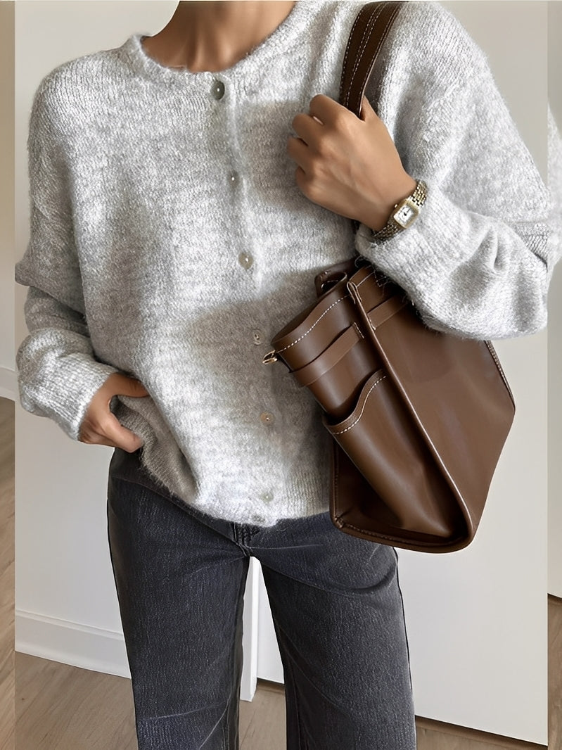 Stilzeits | Vintage Wollmantel mit Knöpfen für Frauen