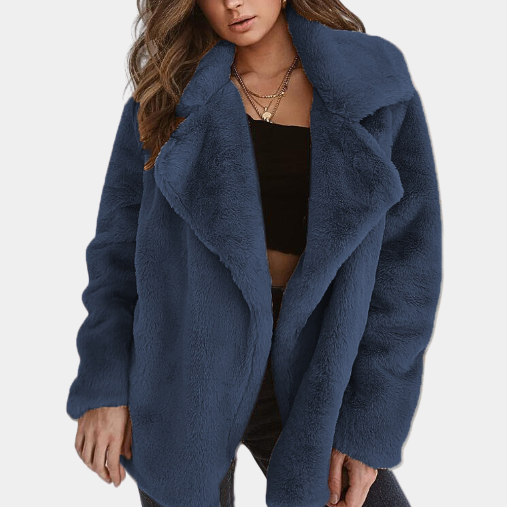 Stilzeits | Oversize mit Offenem Kragen für Frauen Ideal für Den Herbst und Den Winter