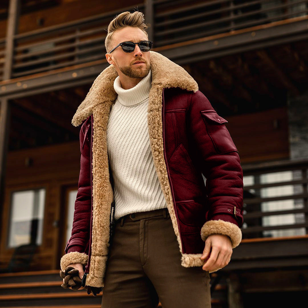 Herrenjacke von Rick – Militärstyle mit Kunstfellkragen