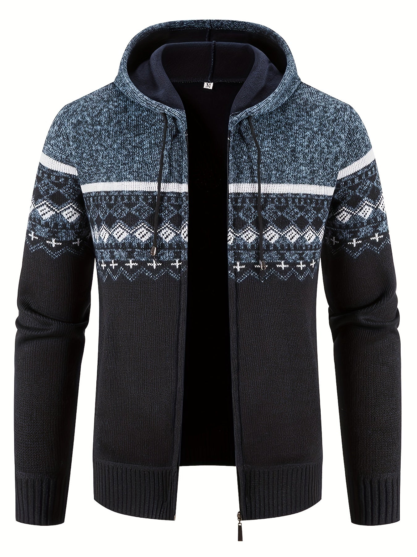Stilzeits | Gemusterter Hoodie Baumwolle und Polyester Warm und Stilvoll