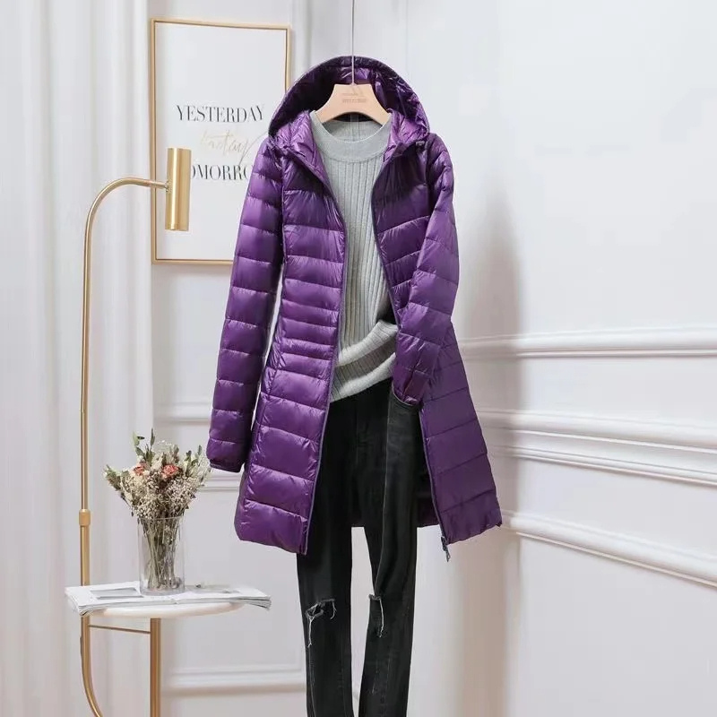 Damen Kapuzen Daunenjacke | Lang