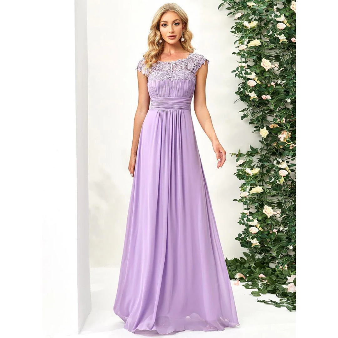 Damen Abendkleid Mit Rundhalsausschnitt | Maxi