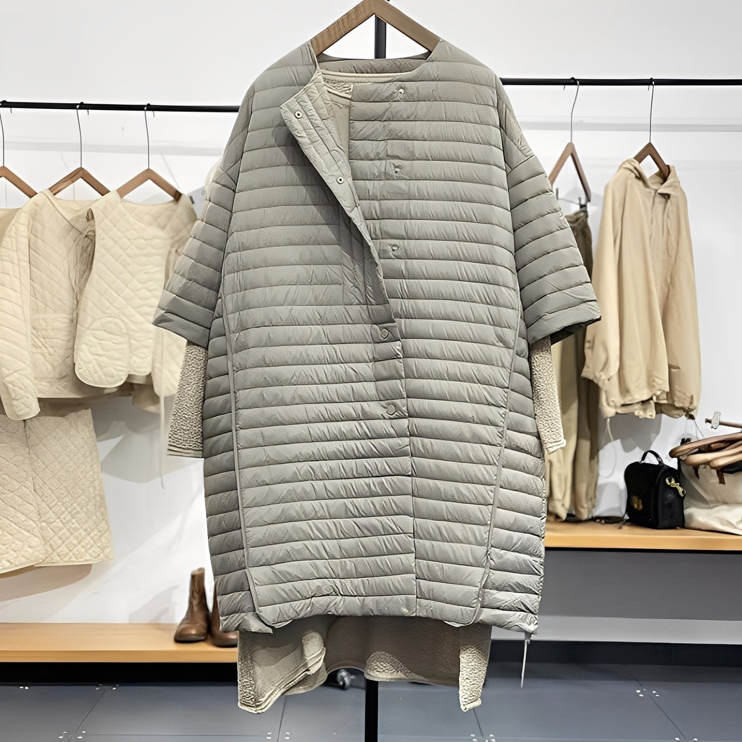 Stilzeits | Lässiger Übergroßer Mantel mit Knöpfen für Frauen