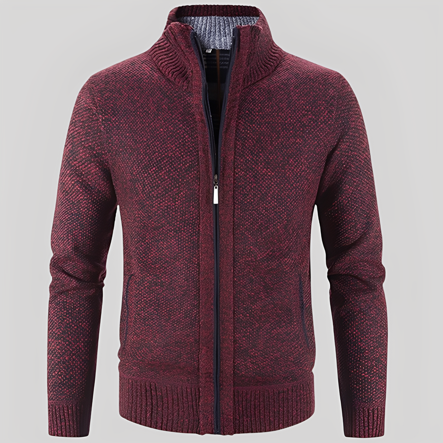 Stilzeits | Einfacher Cardigan mit Reißverschluss für Herren