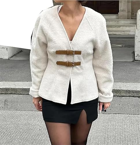 Stilzeits | Damen Weinlese Schnallenmantel