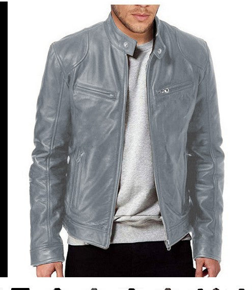 Nigel: Herren-Zip-Jacke aus veganem Leder