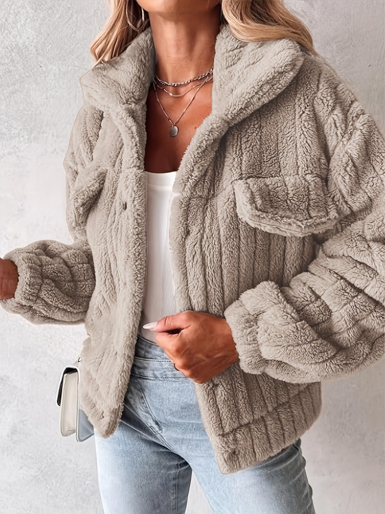 Stilzeits | Teddyjacke mit Taschen Weich und Gemütlich Perfekt für Kalte Tage