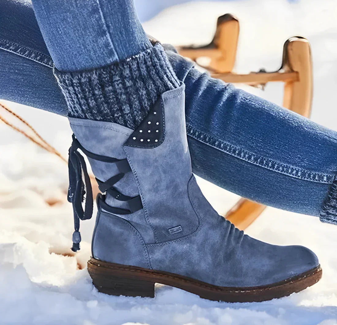 Stilzeits | Damen Winter Orthopädische Unterstützung Wolle Warme Stiefel