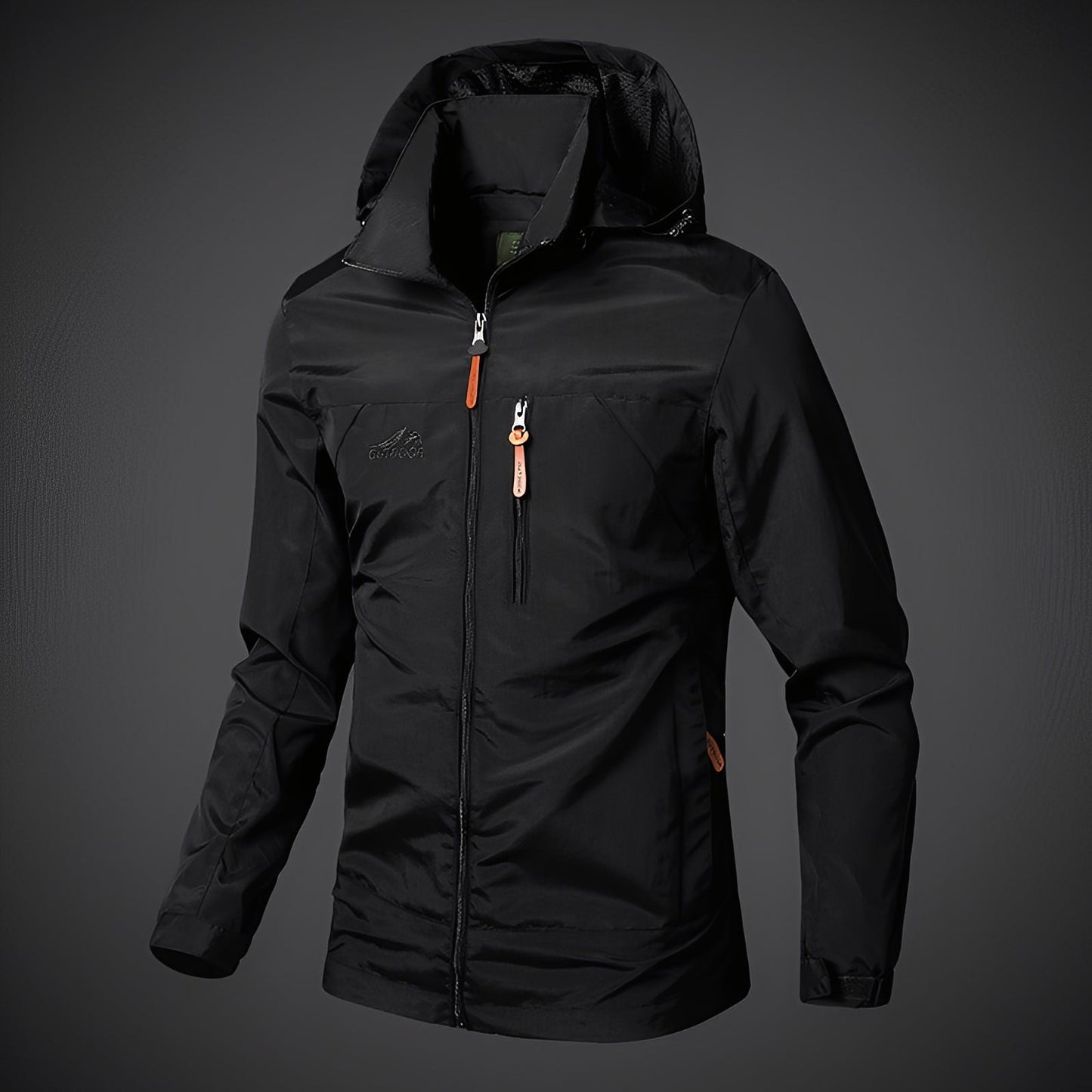 Stilzeits | Lockere wasserdichte Kapuzenjacke für Männer