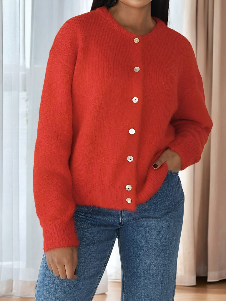 Stilzeits | Vintage Wollmantel mit Knöpfen für Frauen