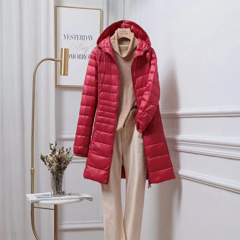 Damen Kapuzen Daunenjacke | Lang