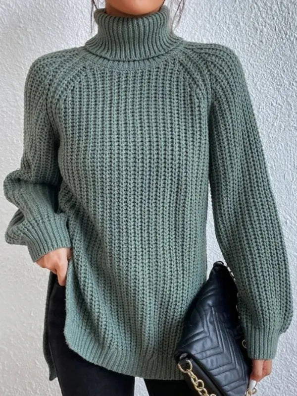 Weicher Strickpullover mit Rollkragen für Damen