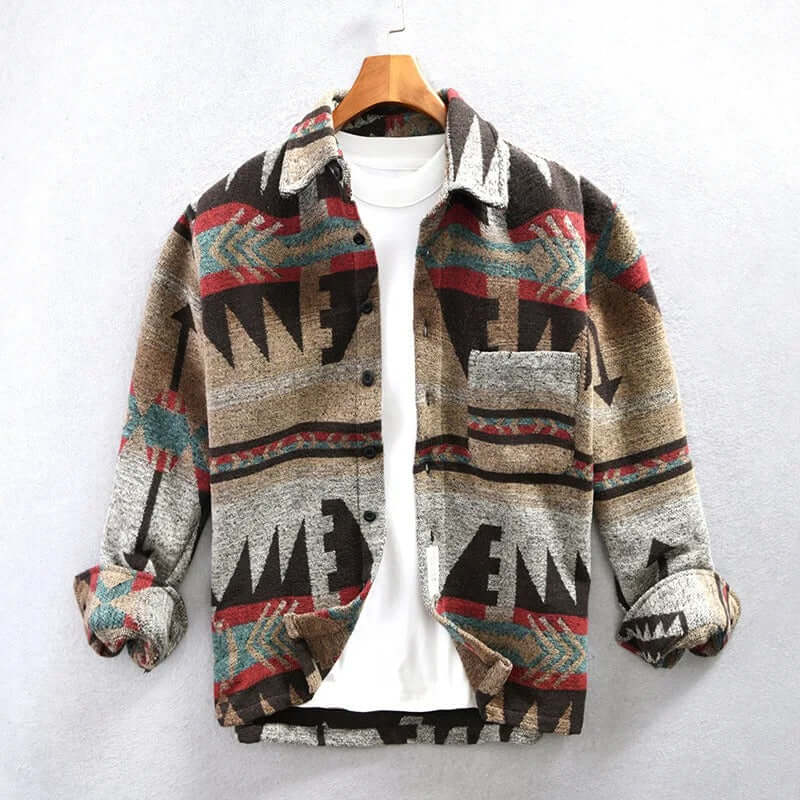 Stilzeits | Südwestlicher Aztec-Druck Shirtjacke