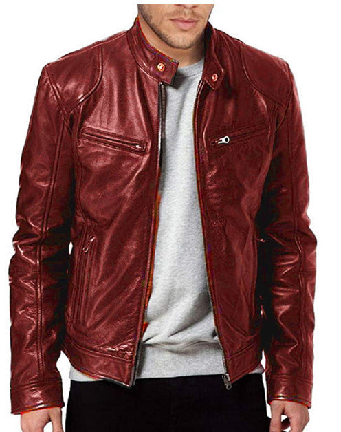 Nigel: Herren-Zip-Jacke aus veganem Leder