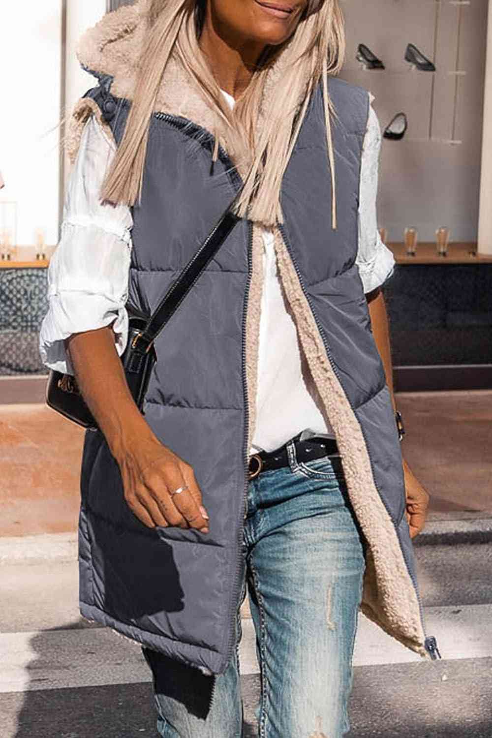 Stilzeits | Zip-Up Longline Kapuzenweste