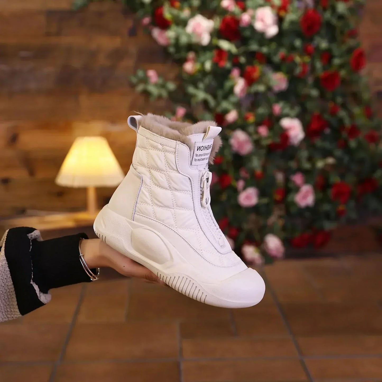 Stilzeits | Retro Wasserdichte Schneestiefel mit Frontreißverschluss