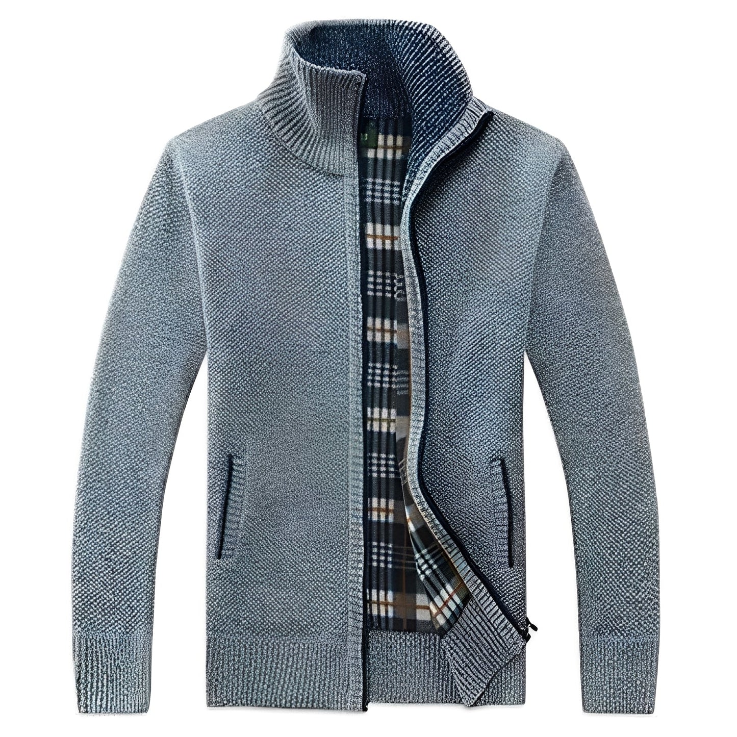 Stilzeits | Stylischer Cardigan mit weichem Fleece-Futter für Männer
