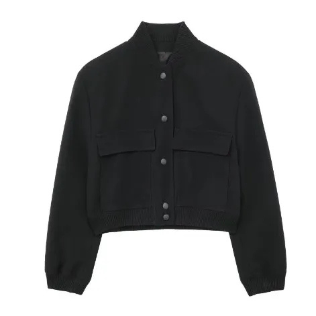 Stilzeits | Kurze Jacke mit Rundhalsausschnitt für Frauen