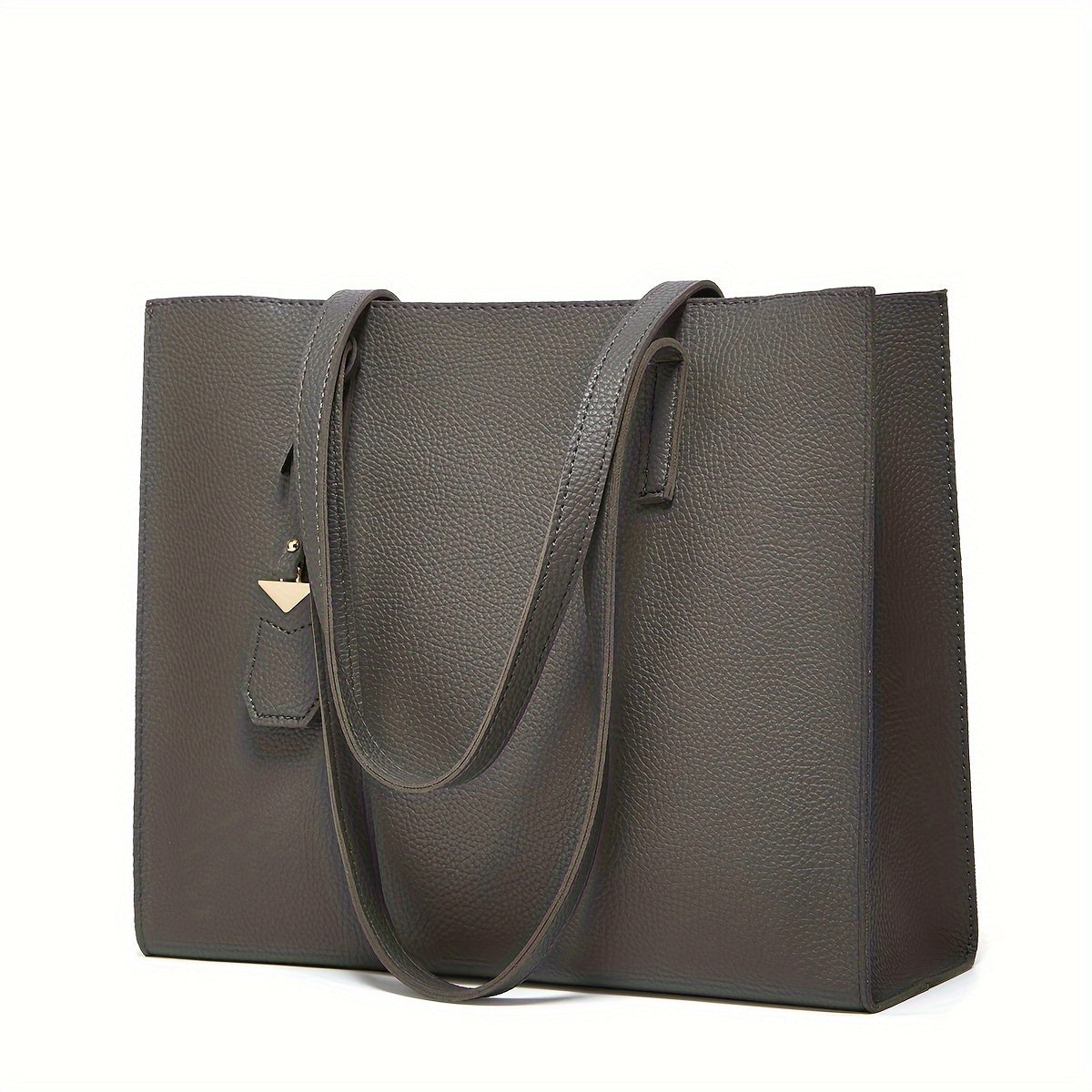 Damen Commuter Tote Bag - Minimalistischer Kiesel-Finish