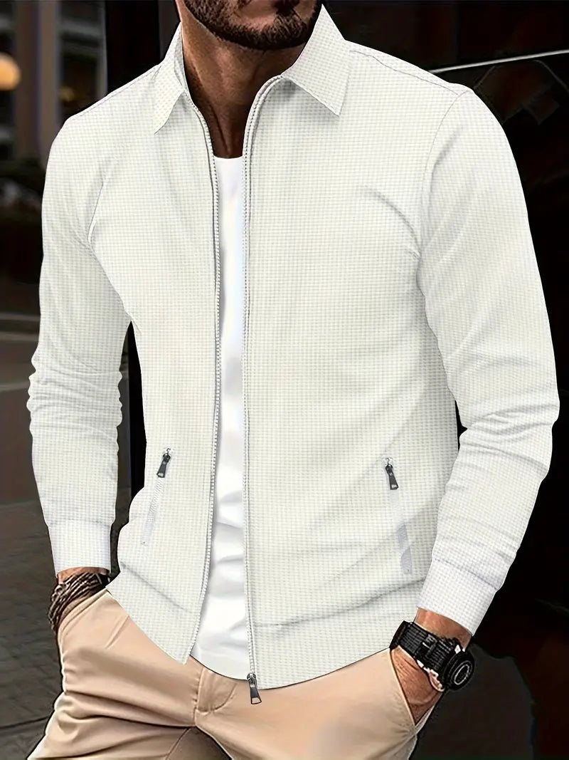 Moderne, vielseitige Herren- Übergangsjacke mit Reißverschluss in stilvollem Design