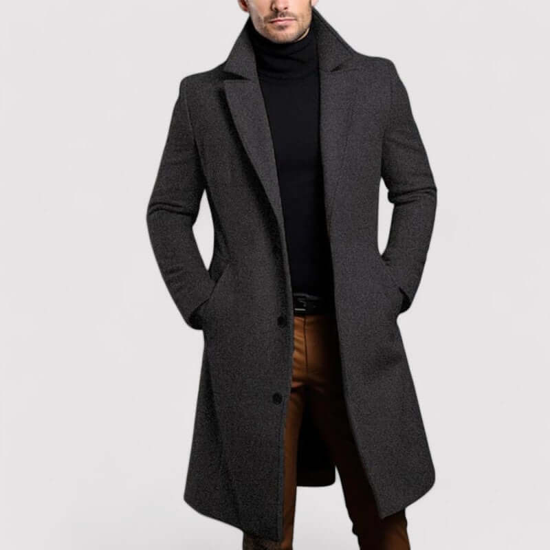 Stilzeits | Herren Langer Winter Wollmantel
