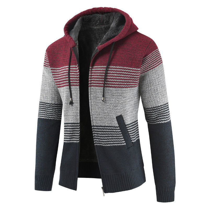 Herren Strickjacke mit Kapuze Stilzeits