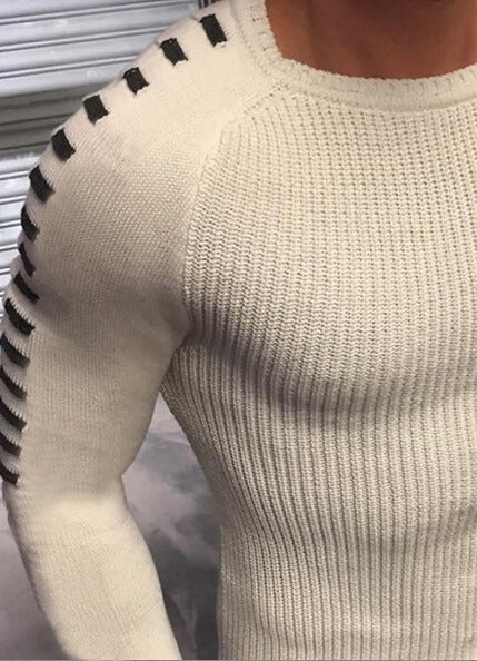 Herren Strickpullover mit innovativem Design und strukturierten Ärmeln Stilzeits