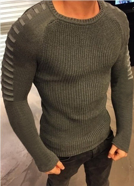 Herren Strickpullover mit innovativem Design und strukturierten Ärmeln Stilzeits