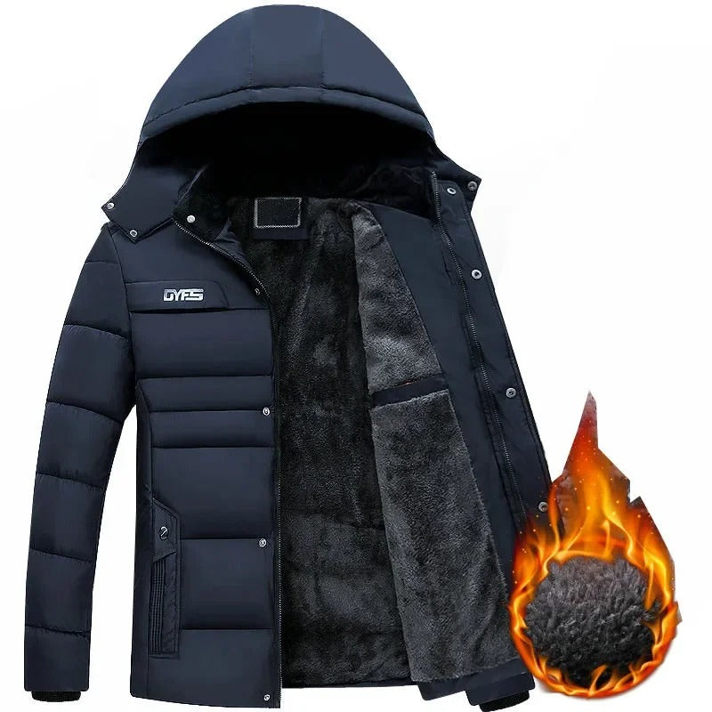 Warme, gefütterte Winterjacke für Herren