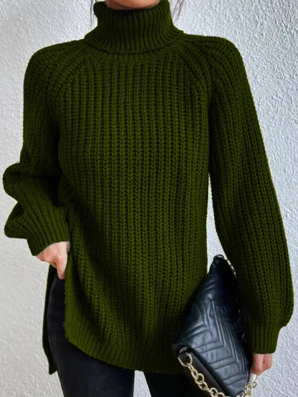 Weicher Strickpullover mit Rollkragen für Damen