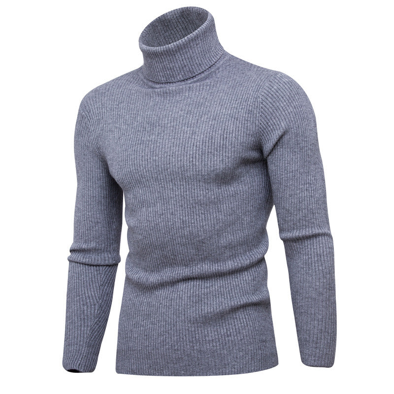Herren eleganter Rollkragenpullover aus weichem Strick Stilzeits
