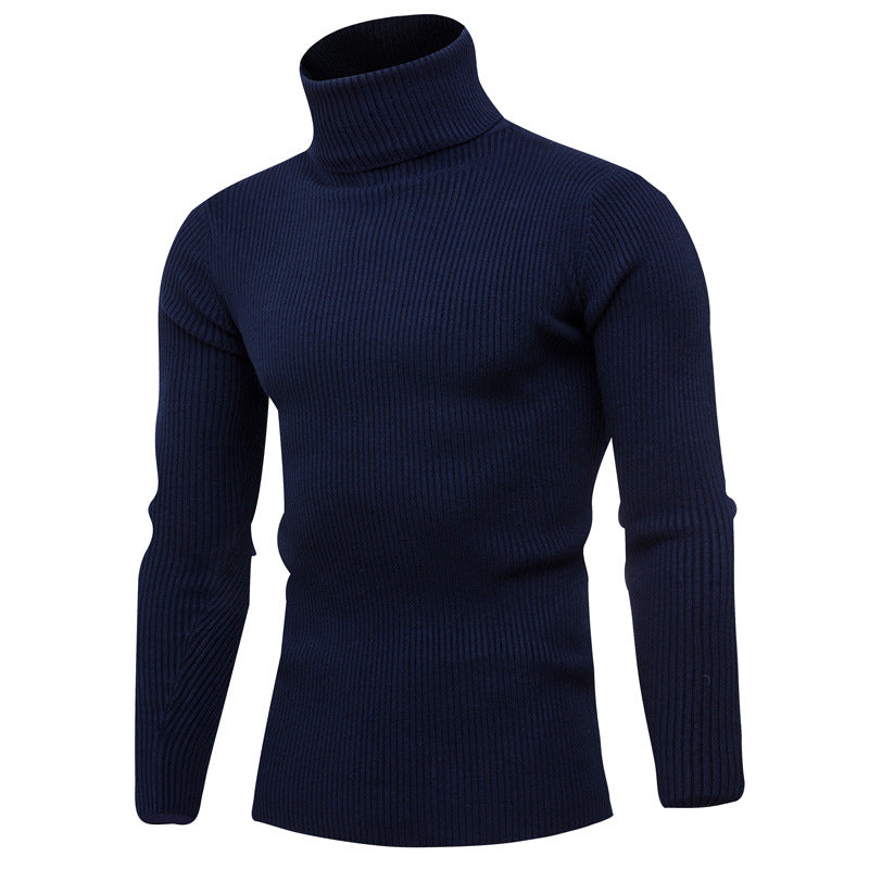 Herren eleganter Rollkragenpullover aus weichem Strick Stilzeits