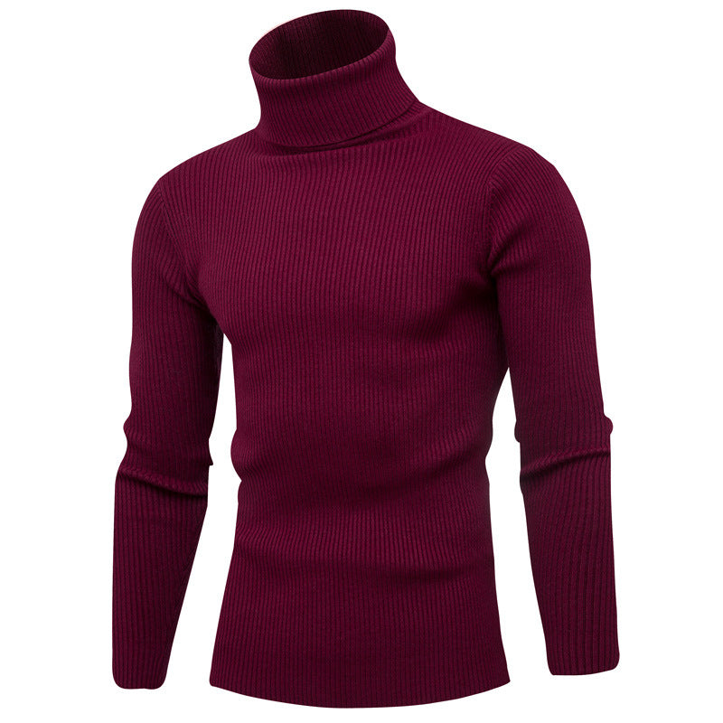 Herren eleganter Rollkragenpullover aus weichem Strick Stilzeits