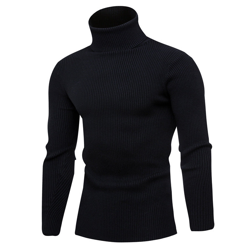 Herren eleganter Rollkragenpullover aus weichem Strick Stilzeits