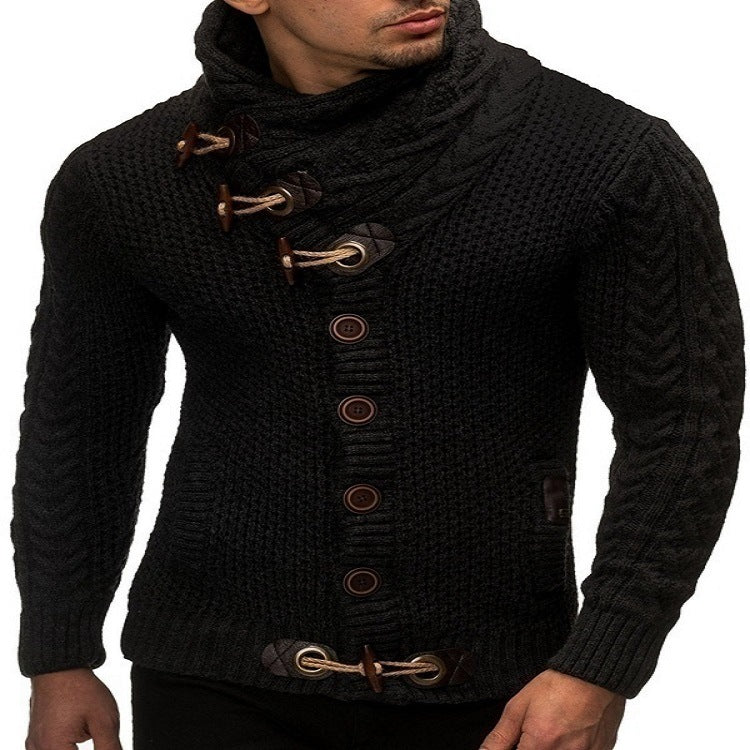 Herren Strickjacke mit asymmetrischem Kragen Stilzeits