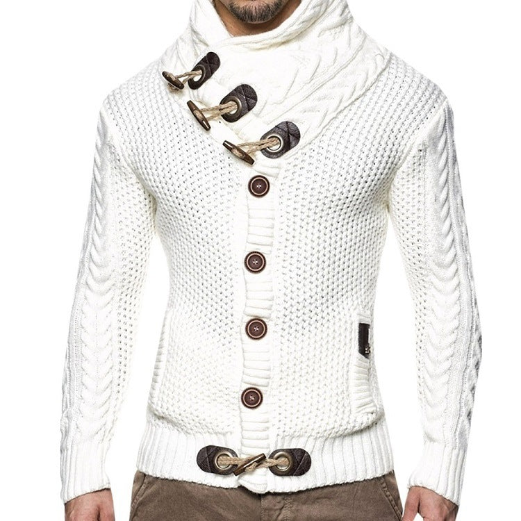 Herren Strickjacke mit asymmetrischem Kragen Stilzeits