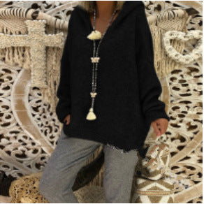 Damen Großer Kapuzenpullover mit kuscheligem Material Stilzeits