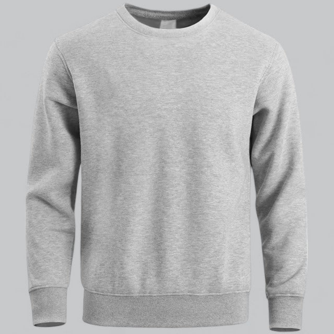 Herren Rundhals-Sweatshirt Mit Langen Ärmeln | Lässig