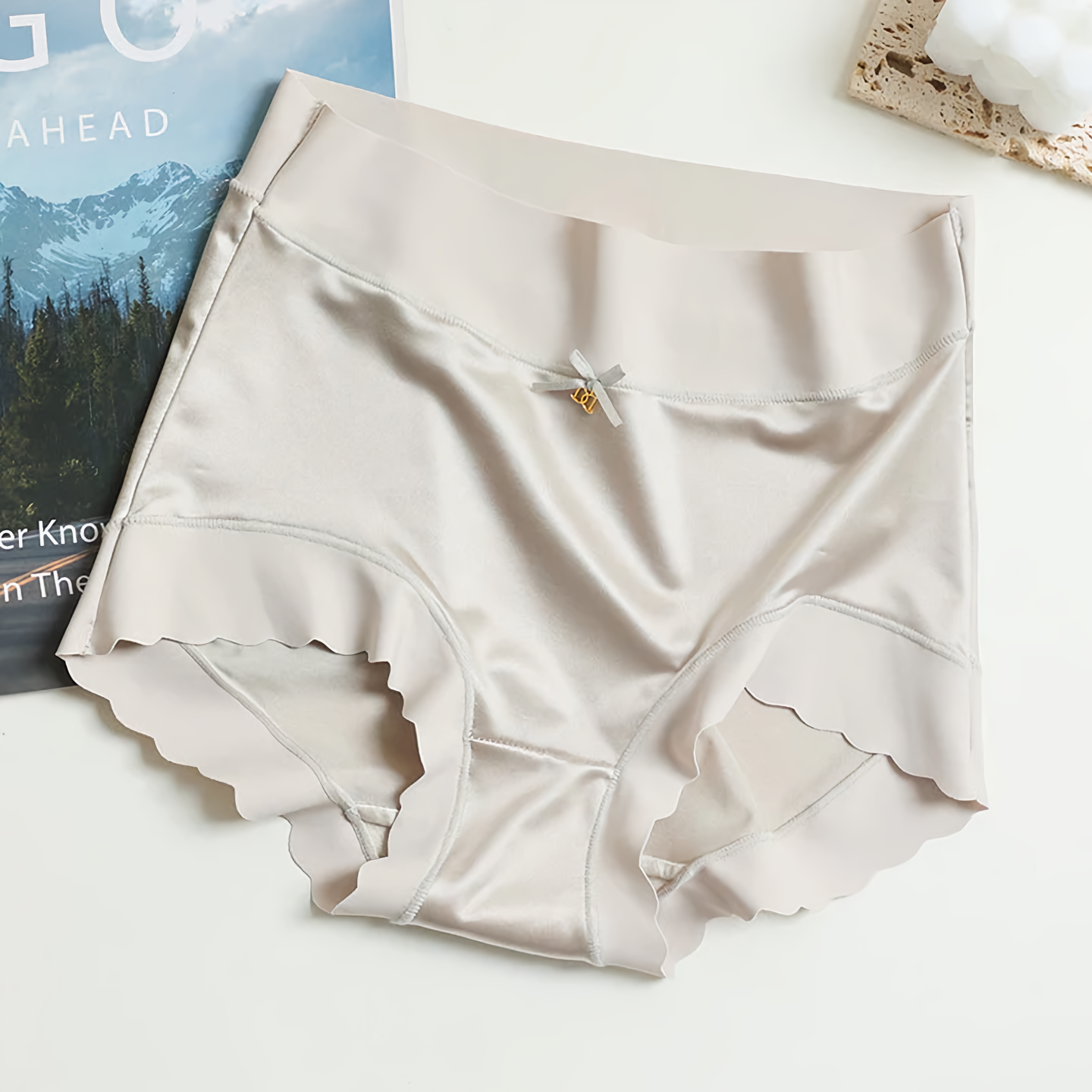5 Nahtlose Seidensatin Unterwäsche Sets für Damen - Aven