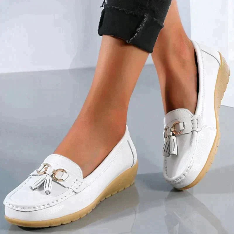 Einfache Leder-Slipper-Wanderschuhe - Azami