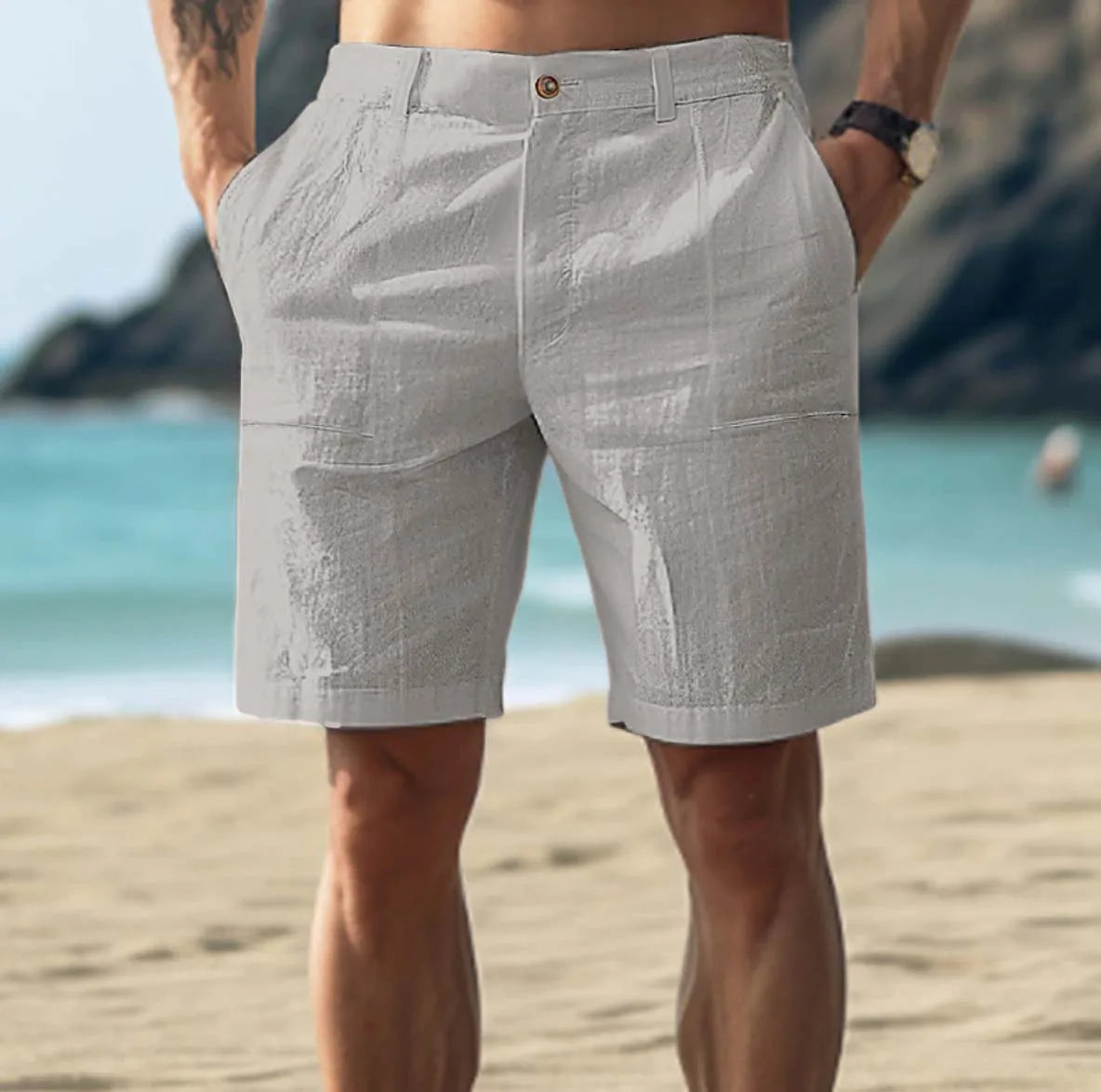 Klassische Leinen-Shorts für Herren